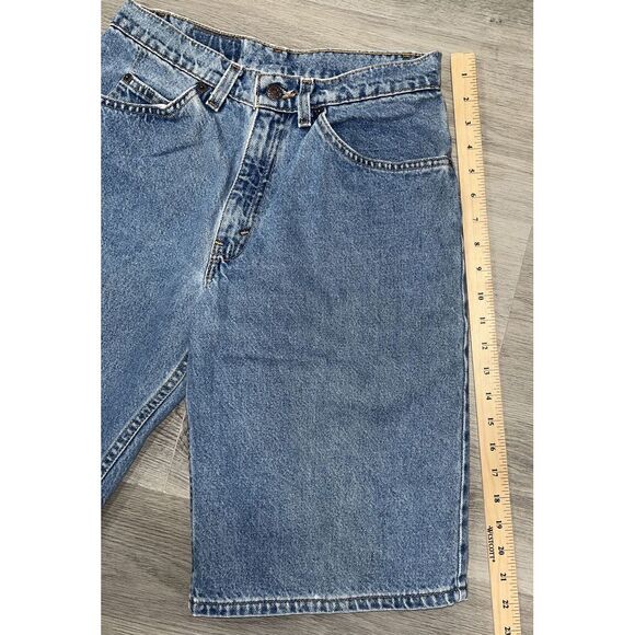 Vintage Levi's 562 Loose Fit Student Orange Tab Denim Jean Shorts 29 Made in USA - Picture 11 of 11